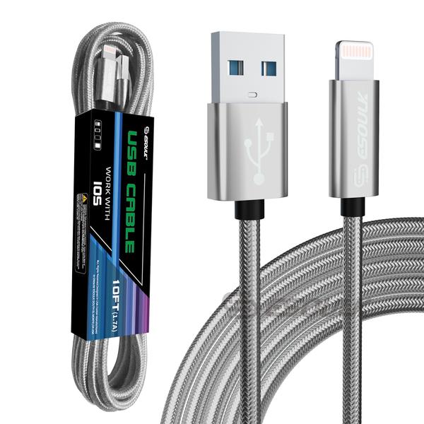 10FT USB Cable For IPhone XS/XR/XS MAX 1.7A